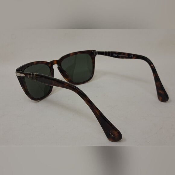 Persol Sunglasses Brown Havana Green Square Key-Hole Crystal PO3024S 55-18-145 main image 13